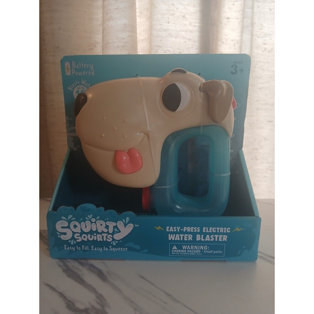 Chuckle & Roar Squirty Squirts Electric Water Blaster Dog 16 ft Range New